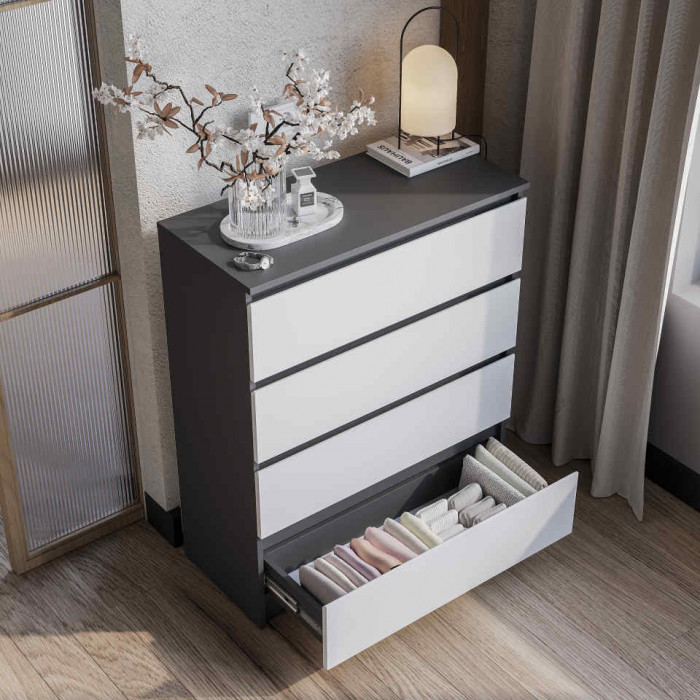 Комод "Шарм" КМ-02 Графит/ Белый