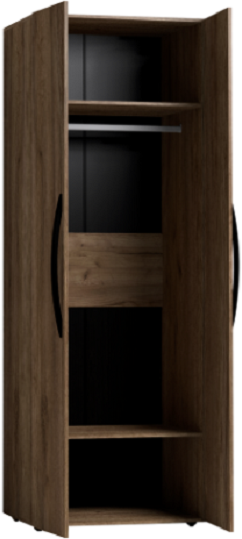 Шкаф для одежды с зеркалами Nature 54, дуб табачный