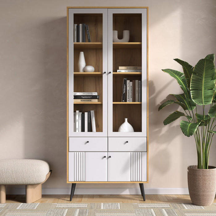 Шкаф-витрина 2-х дверная Вега Саксония