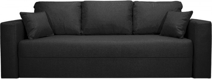Диван-кровать Ливерпуль, 160х195, раскладной, еврокнижка, велюр, черный