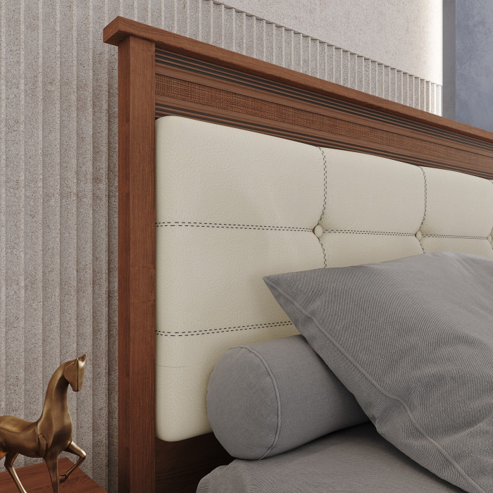 Ливорно Кровать ЛКР-1 (1,6) с настилом ДСП 2С, Орех донской