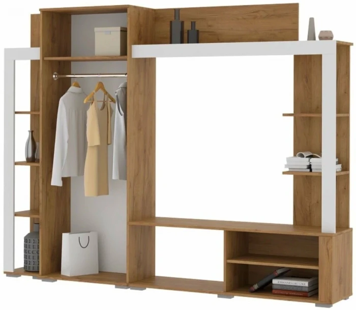 Гостиная Невада Софт Вайт/Дуб Крафт Золото