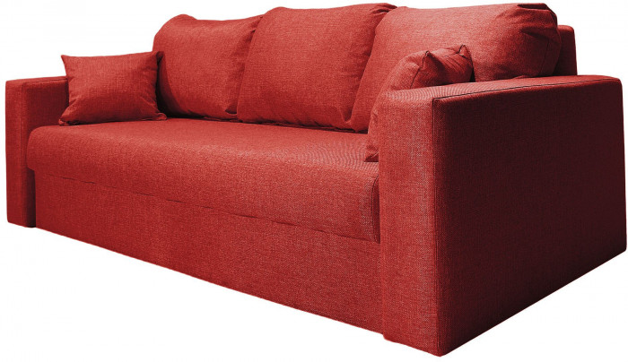 Диван-кровать Ливерпуль, 160х195, раскладной, еврокнижка, велюр, красный