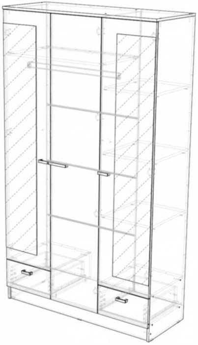 Адель Шкаф 1,2 (Венге / лоредо)