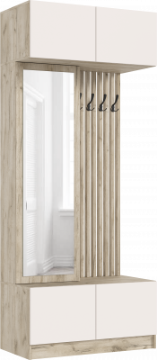 Модульная прихожая Роджина, Крафт серый/Кашемир