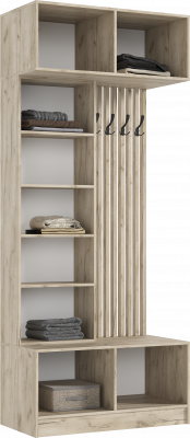 Модульная прихожая Роджина, Крафт серый/Кашемир