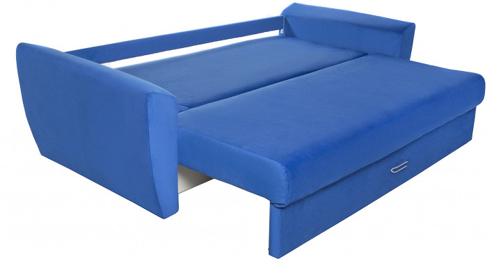 Диван еврокнижка Амстердам 160 ЛЮКС 07 ВЕЛЮР СИНИЙ