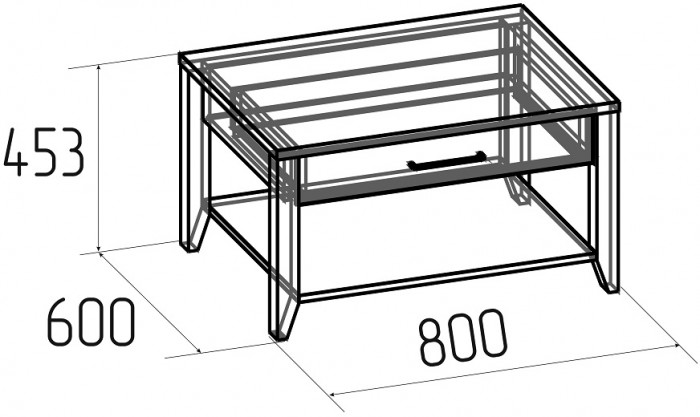 Столик журнальный Аурелио 16, антрацит