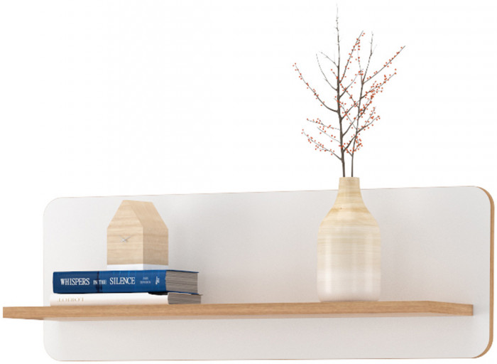 Вуди 13.293 Комод + Полка 15.46, белый премиум/дуб крафт золотой