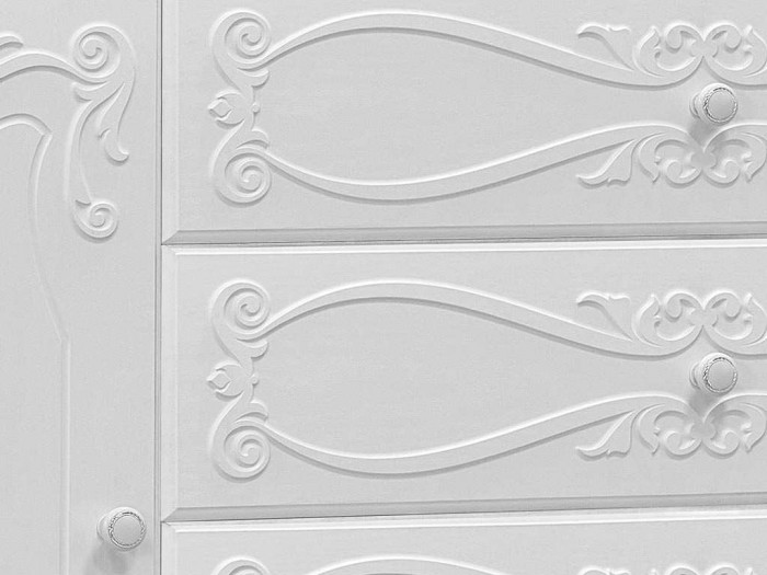 Спальня Италия-5 мягкая спинка белое дерево