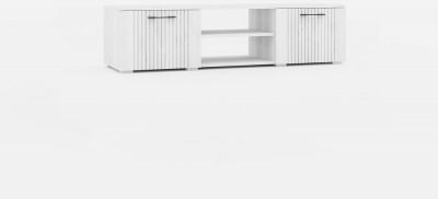 Тумба под телевизор "Монреаль" - Белый текстурный/Ясень белый