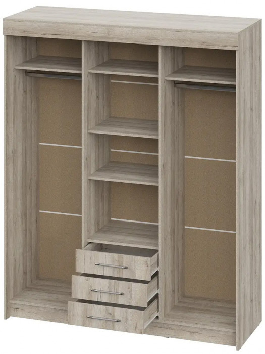 Шкаф-купе Фортуна, Дуб крафт серый