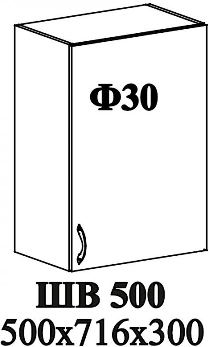 Ф-30 Мария (ШВ 500, ШН 500) МДФ белый