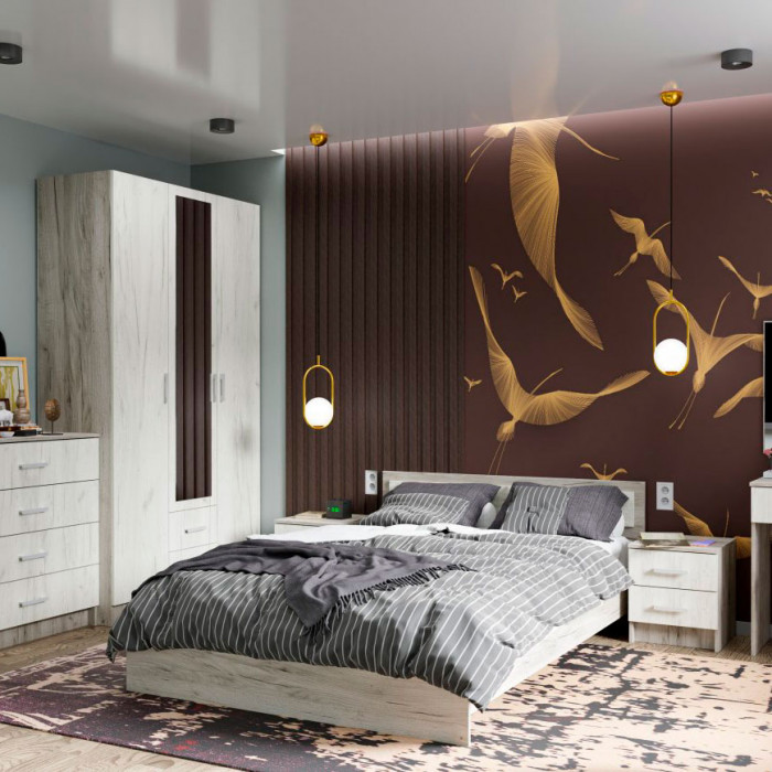 ГАРМОНИЯ КР 601 кровать (1,652х0,7х2,032) венге/белфорт