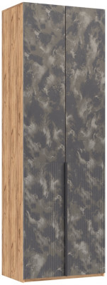 Шкаф 2-х створчатый Марвэл, Крафт золотой/Мальта грей