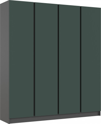 Келвин Шкаф 4-х створчатый 2000, Графит/Изумрудный