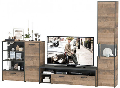 Трувор Гостиная 022, дуб гранж песочный/интра