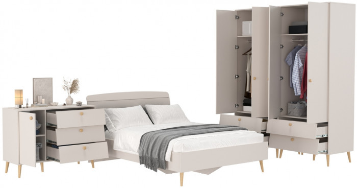 Афина Спальня 18-1400, кашемир серый