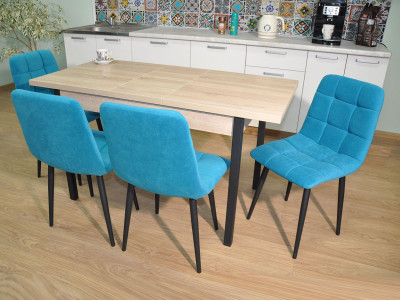 Обеденная группа Колорадо / Стул Х 4 шт. / Дуб Сонома/черный / бид 26