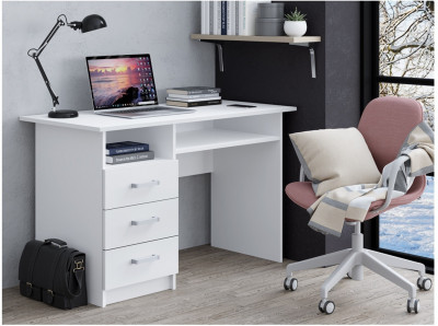 Стол письменный ПС-02 (с ящиками) (Белый)