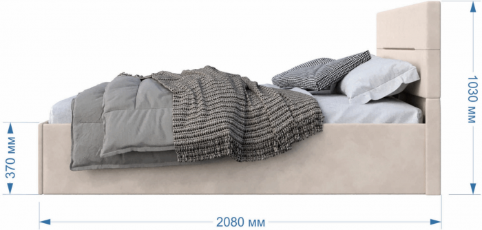 Кровать КР-432-М двуспальная 160, Микровелюр Zeekr-3