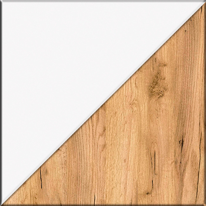 Остин 16.394.02 Шкаф-витрина, цвет белый шагрень/дуб крафт золотой, ШхГхВ 80х41,8х229,8 см.