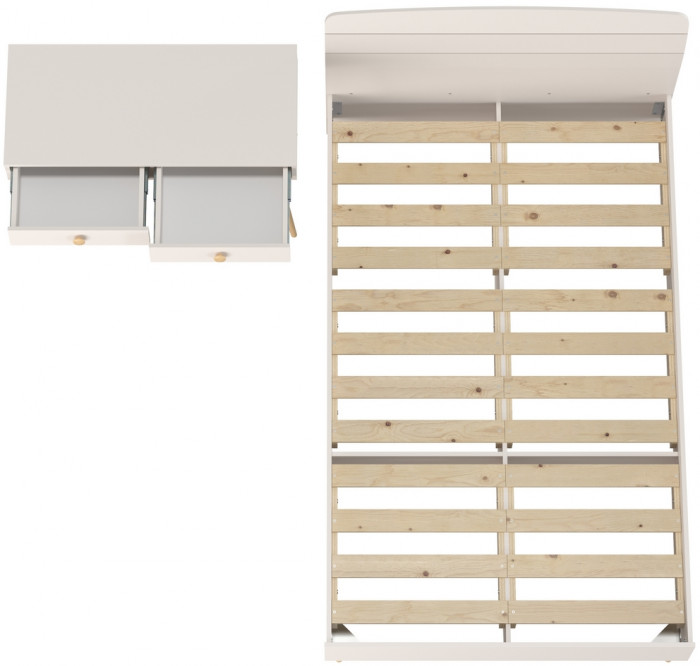 Афина Спальня Кровать 1200 + Стол, кашемир серый