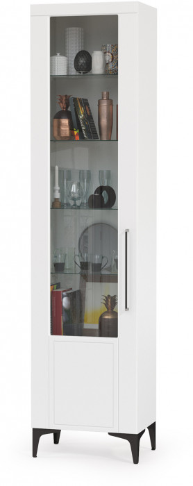 Валенсия Гостиная № 077, цвет ЛДСП белый шагрень/МДФ белый шагрень, ШхГхВ 272,2х38,3х225,2 см., универсальная сборка