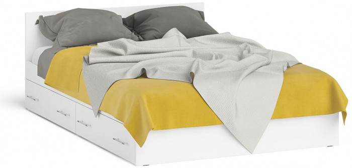Мори Кровать с ящиками 1400, белый