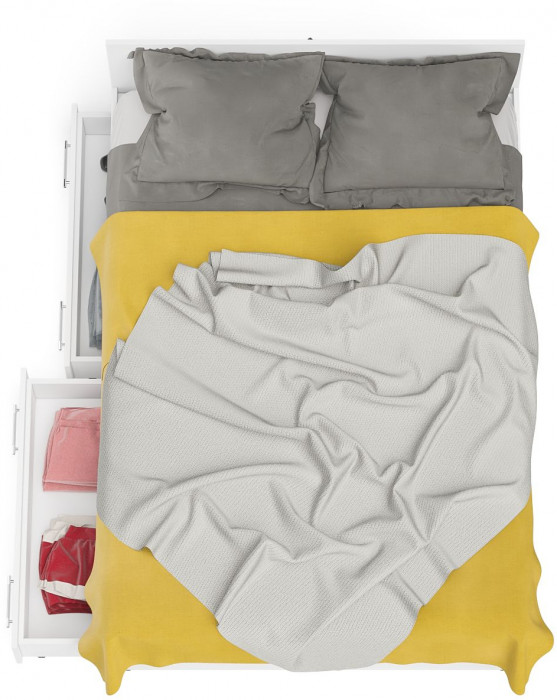 Мори Кровать с ящиками 1400, белый