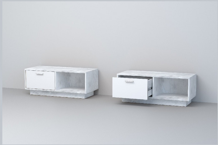 Эго Тумба Т-4 ПД (Камень Темный/Бетон Светлый)