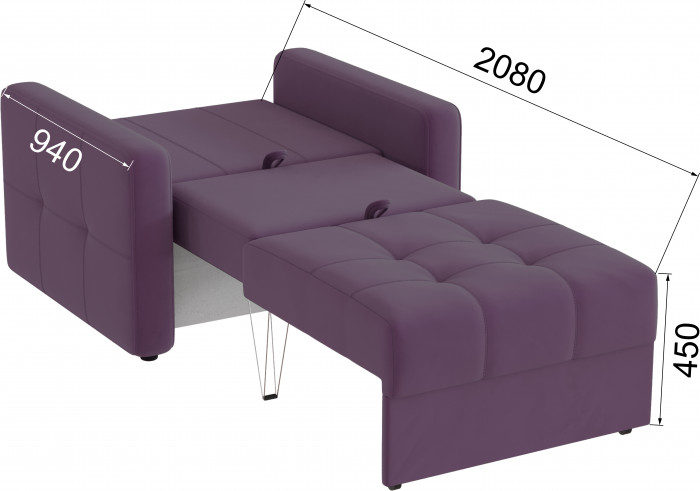 Кресло-кровать Брэй, Винный