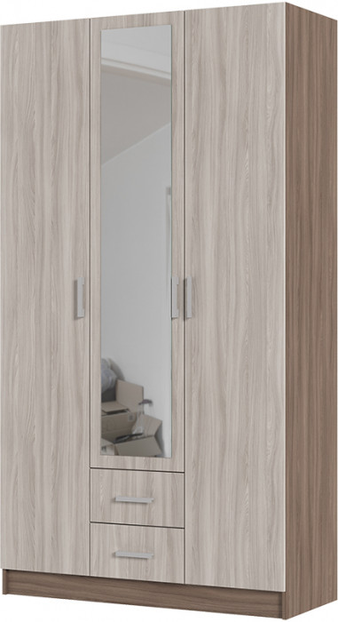 ГАРМОНИЯ ШК 601 М шкаф 3х створчатый (1,2х2,2х0,5) шимо темный/шимо светлый