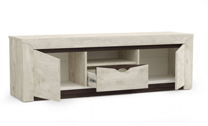 33.17 Лючия тумба под ТВ бетон/венге