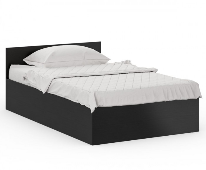 Спальня Стандарт 4-1200, венге/фасады ТВ тумбы МДФ чёрный глянец