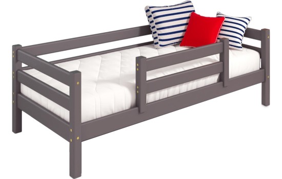 Кровать Соня (вариант 4) с защитой по центру, лаванда