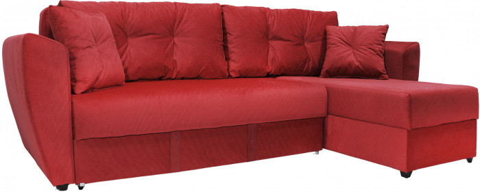 СПБ Диван УГЛОВОЙ Амстердам велюр красный 160