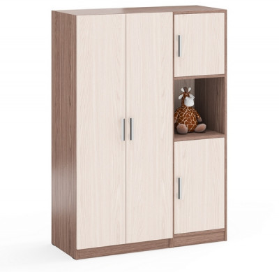 Шкаф С-МД-СК9Ш+Пенал С-МД-СК9П, ясень шимо светлый/ясень шимо тёмный