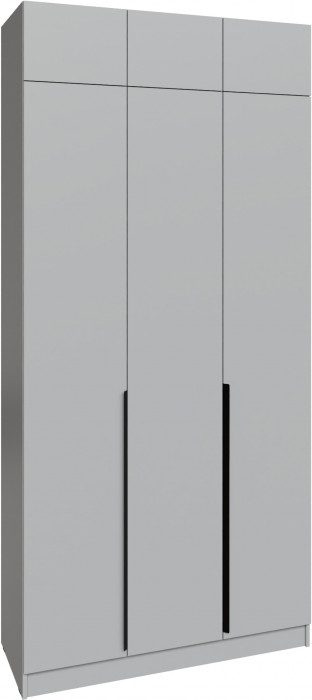 Шкаф 1,2 с антресолью Мадрид, Камень серый