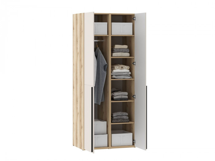 Шкафы Арден 200.2-200.2-полки Дуб Делано / Сантьяго софт