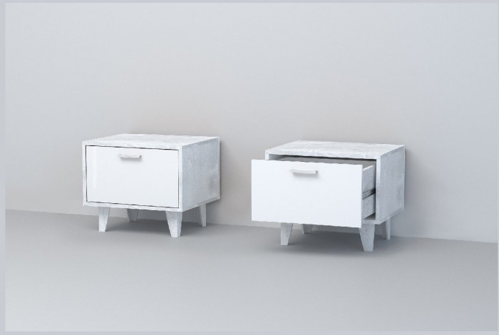 Эго Тумба Т-5 НГ (Глянец Белый/Дуб Крафт Золотой)