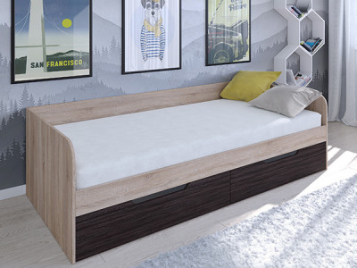 Кровать Астра одноярусная Сонома/Венге