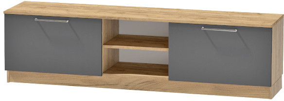 Тумба для ТВ-техники напольная "Иннэс-7", Крафт золотой/Графит