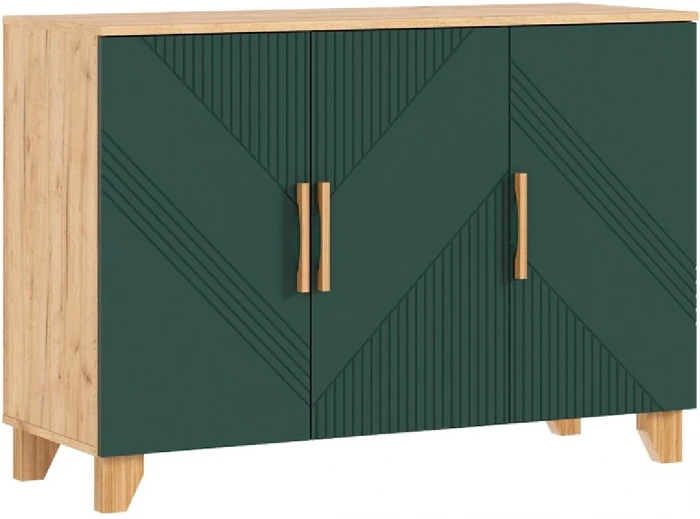 Ирис Комод 1200 браш мени грин/дуб крафт