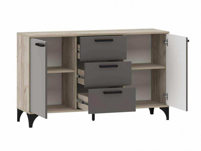 НМ 013.79 Марсель тумба Дуб Крафт серый/Софт графит