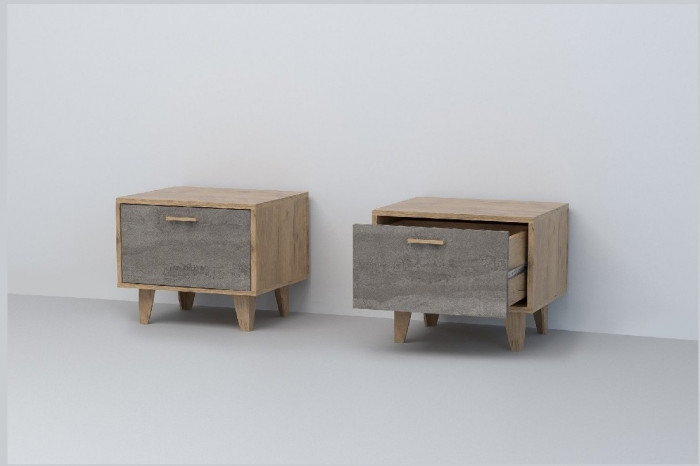 Эго Тумба Т-5 НГ (Камень Темный/Бетон Светлый)