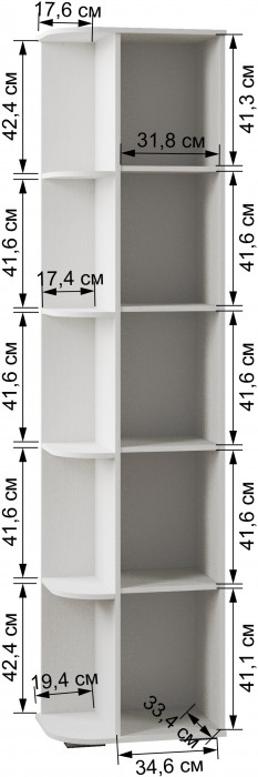 Модульная спальня Ливорно, набор 4, Ясень анкор светлый