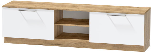 Тумба для ТВ-техники напольная "Иннэс-7", Крафт золотой/Белый