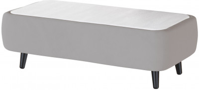 Стол журнальный Пай светло-серый/мдф холст белый