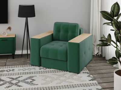 Кресло Виконт, Изумруд//Дуб канадский МДФ